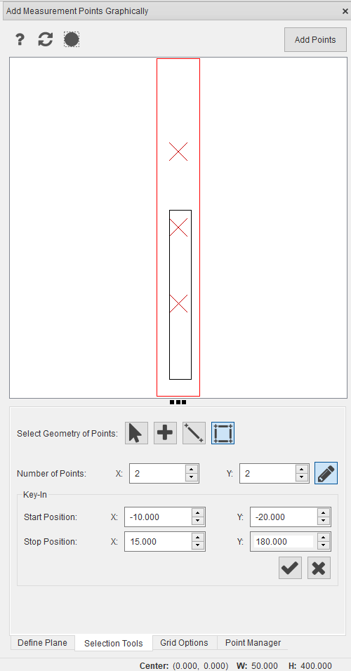 area tool in edit mode