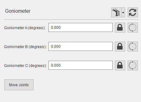 Positioning System Window showing Reset Button